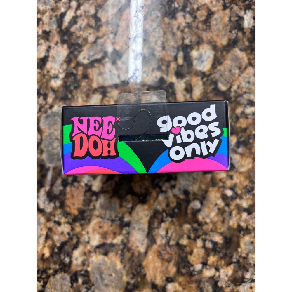 NeeDoh Good Vibes Only Glitter Heart Nee Doh BLUE New - Picture 5 of 7
